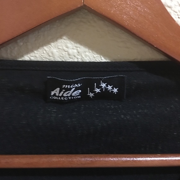 Handmade black soirée blouse from Egypt - Picture 3 of 8